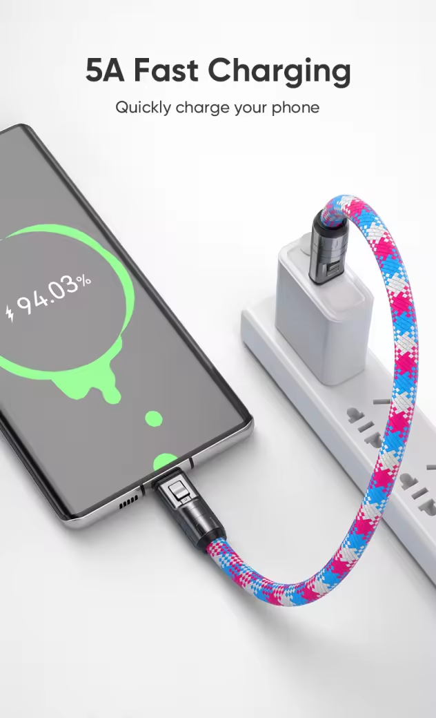 2 in 1 Lanyard Long Charging Cable