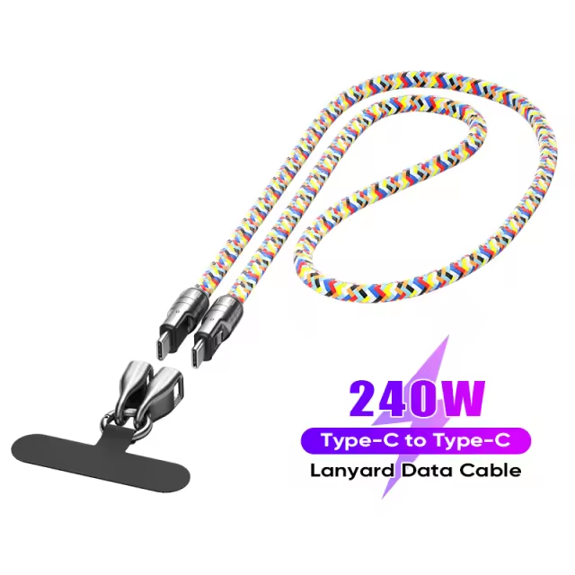 2 in 1 Lanyard Long Charging Cable
