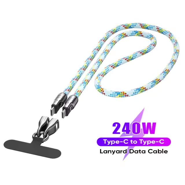 2 in 1 Lanyard Long Charging Cable