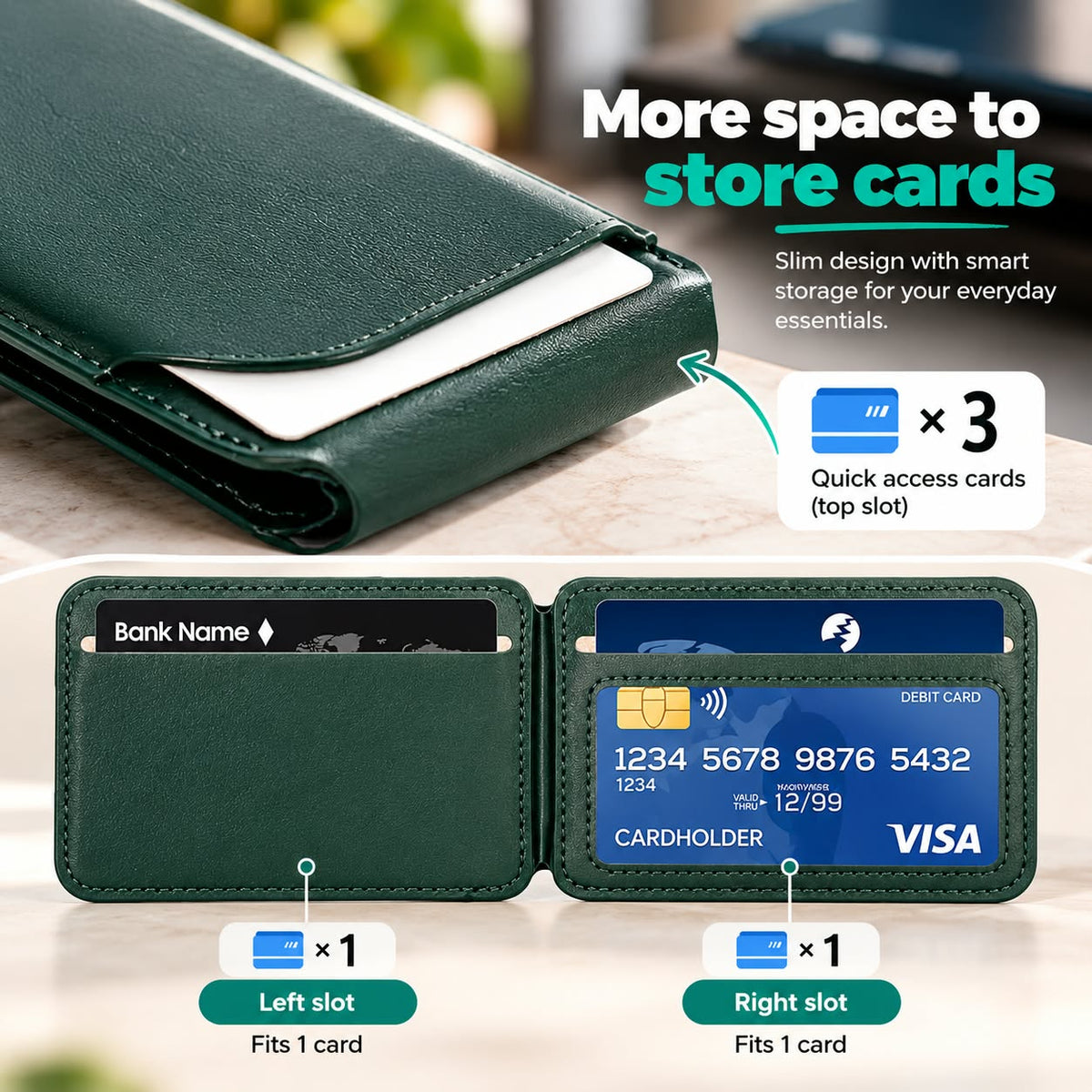 Magnetic Wallet & Stand
